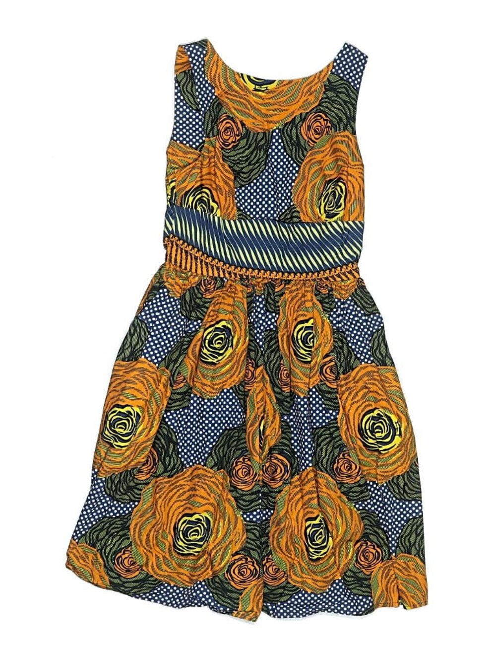 Anthropologie Millie Collines Moonrise Orange Dress Size XXS